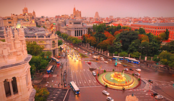 Coches que cruzan Madrid